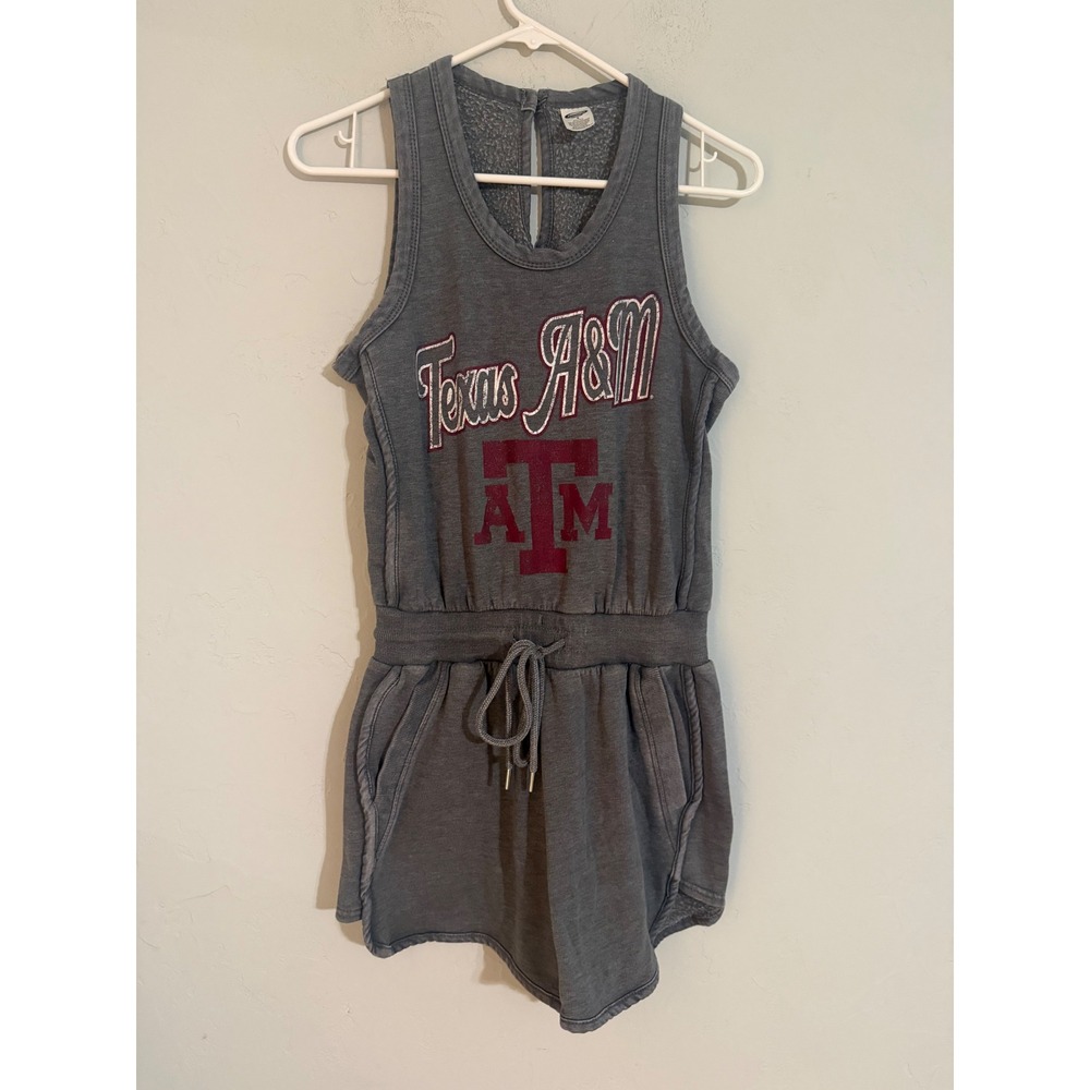 Concepts Sport Texas A&M Aggies Gray Sleeveless French Terry Romper Womens Small